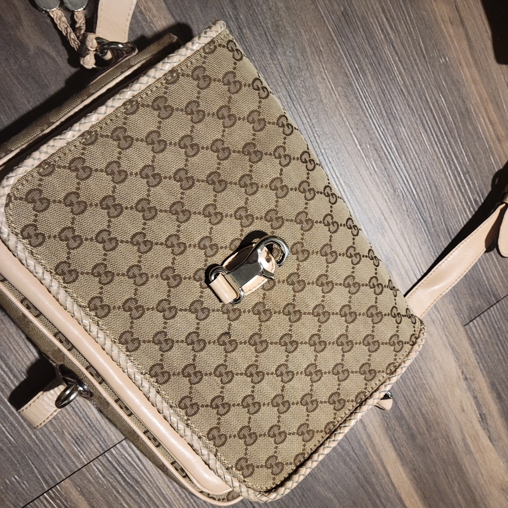 Gucci Marrakech Medium Monogram Canvas Messenger Bag